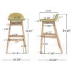 Christopher Knight Home Moria Fabric / Oak Finish Bar Stools, 2-Pcs Set, Green Tea