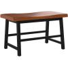 Christopher Knight Home Pomeroy 24″ Saddle Benches, 2-Pcs Set, Walnut / Black
