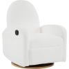 Christopher Knight Home Sidney Boucle Fabric Upholstered 360° Swivel Chair, Push-Back Recliner, Solid Wood Glider Recliner with Rotation, Living Room Lounge Chair, Adjustable Backrest, Milky White(Milky White)