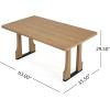 Christopher Knight Home Xayah 63 Inch Dining Table for 6 People, Rectangular Kitchen Table, Farmhouse Dinner Furniture, Modern Wood Table for Dining Room, Natural Ash(Natural Ash)