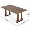 Christopher Knight Home Xayah 63 Inch Dining Table for 6 People, Rectangular Kitchen Table, Farmhouse Dinner Furniture, Modern Wood Table for Dining Room, Natural Ash(Walnut)