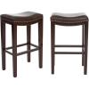 Christopher Knight Home Avondale Backless Bar Stools,12″D x 18.13″W x 30″H, 2-Pcs Set, Brown(Backless Bar Stools)