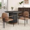 Christopher Knight Home Ebany Dining Chairs Set of 2, Upholstered Dining Chair, Metal Frame Accent Chair, Kitchen Armchair, Comfort Seating Kitchen Chairs Dining Living Room Cafeteria, Reddish Brown(Reddish Brown)