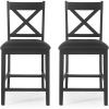 Christopher Knight Home Emory Counter Stool Sets, Black + Matte Black(Black)