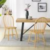 Christopher Knight Home Garris Wood Modern Dining Chairs Set of 2, Spindle Kitchen Side Chair, Home Office/Living Room Accent Chair, Dining Room Armless Chair, Walnut Brown(Natural Brown)