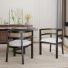 Christopher Knight Home Gilda Modern Dining Chairs Set of 2, Boucle Upholstered Kitchen Side Chair with Rattan Backrest, Wooden Living Room Extra Seat, Comfy Reading Chair for Bedroom, Beige+Walnut(Beige+black)