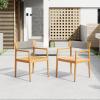 Christopher Knight Home Idalin Acacia Wood Patio Dining Chairs Set of 2, Wooden Outdoor Kitchen Side Chair, Garden Armchair Set with Braided Rope for Dining Table,Patio Furniture Extra Seat,Grey+Teak(Grey+teak)