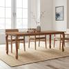 Christopher Knight Home Shawen Extendable Dining Room Table for 6, Wooden Expandable Kitchen Table, Rectangular Dining Table for Dining Room Kitchen, Walnut(Walnut)