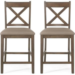 Christopher Knight Home Emory Counter Stool Sets, Black + Matte Black(Antique Brown)