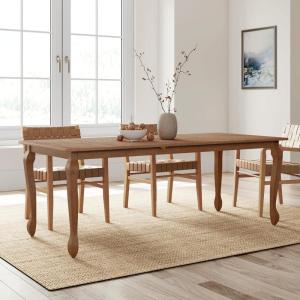 Christopher Knight Home Shawen Extendable Dining Room Table for 6, Wooden Expandable Kitchen Table, Rectangular Dining Table for Dining Room Kitchen, Walnut(Walnut)