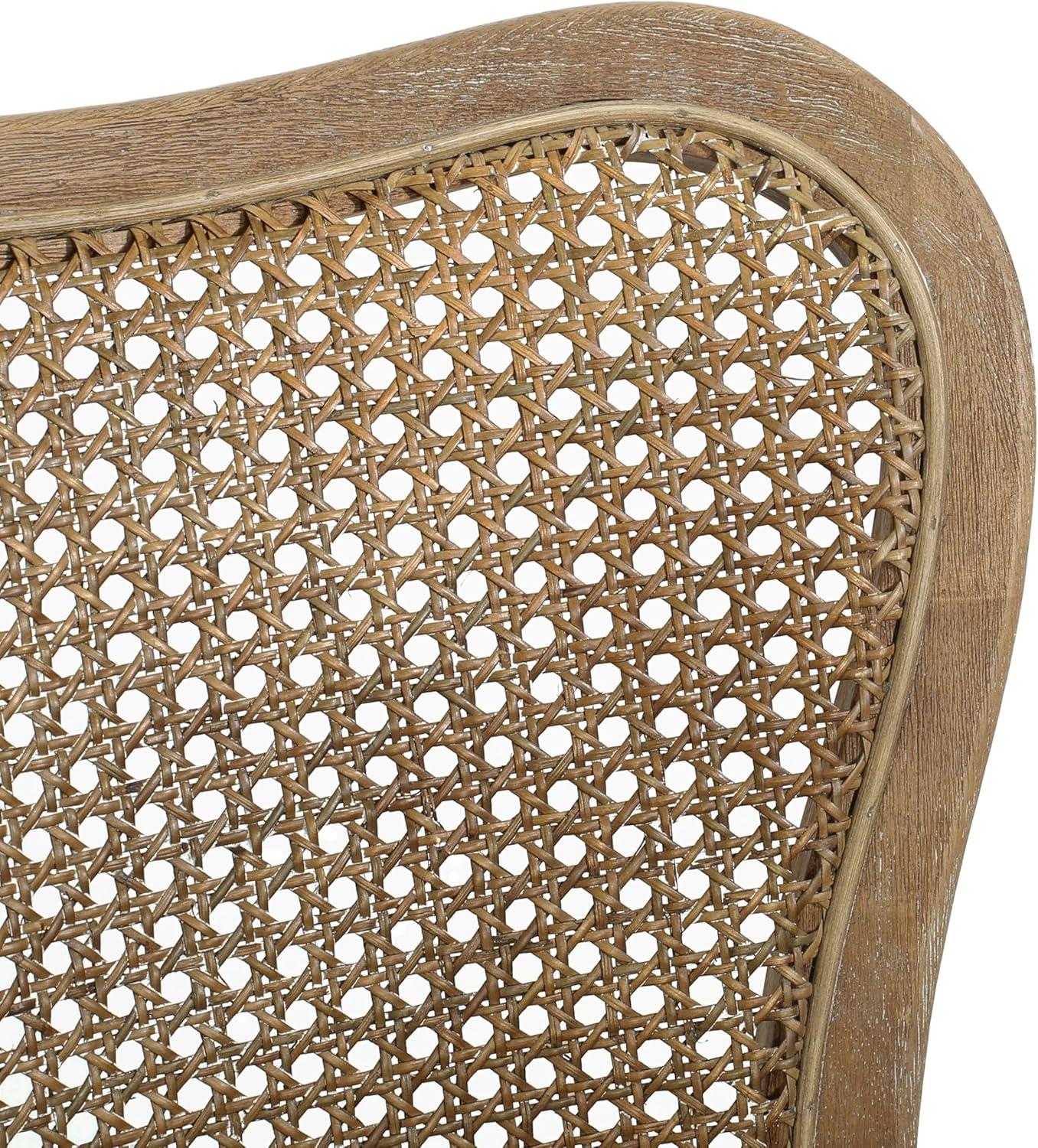 image:imageChristopher Knight Home Collda Modern Upholstered Barstools Wicker Backrest Vintage Classic Style for Home Bar Living Room Kitchen Counter Set of 2 Dark BrownBeige