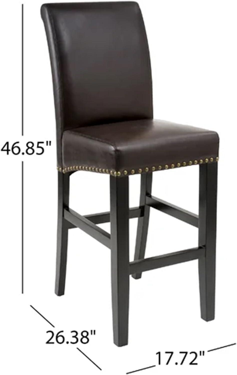 image:imageChristopher Knight Home Lisette Leather Barstools 2Pcs Set Brown