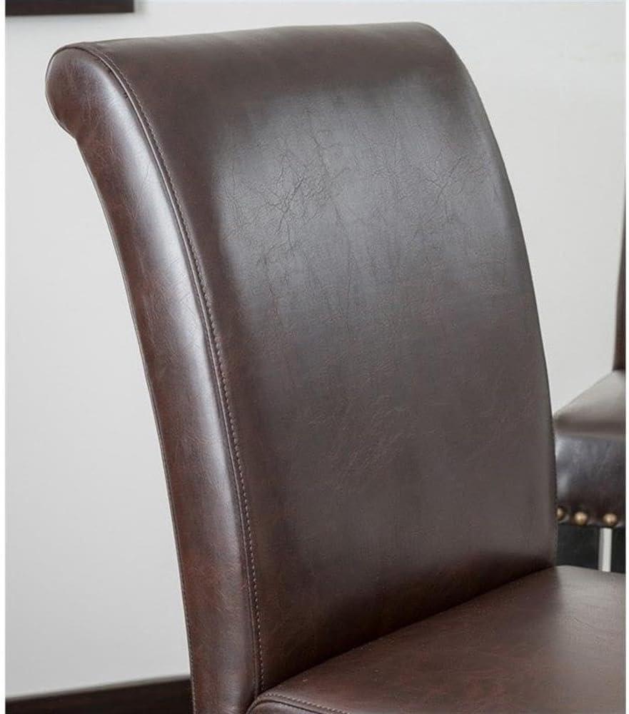 image:imageChristopher Knight Home Lisette Leather Barstools 2Pcs Set Brown