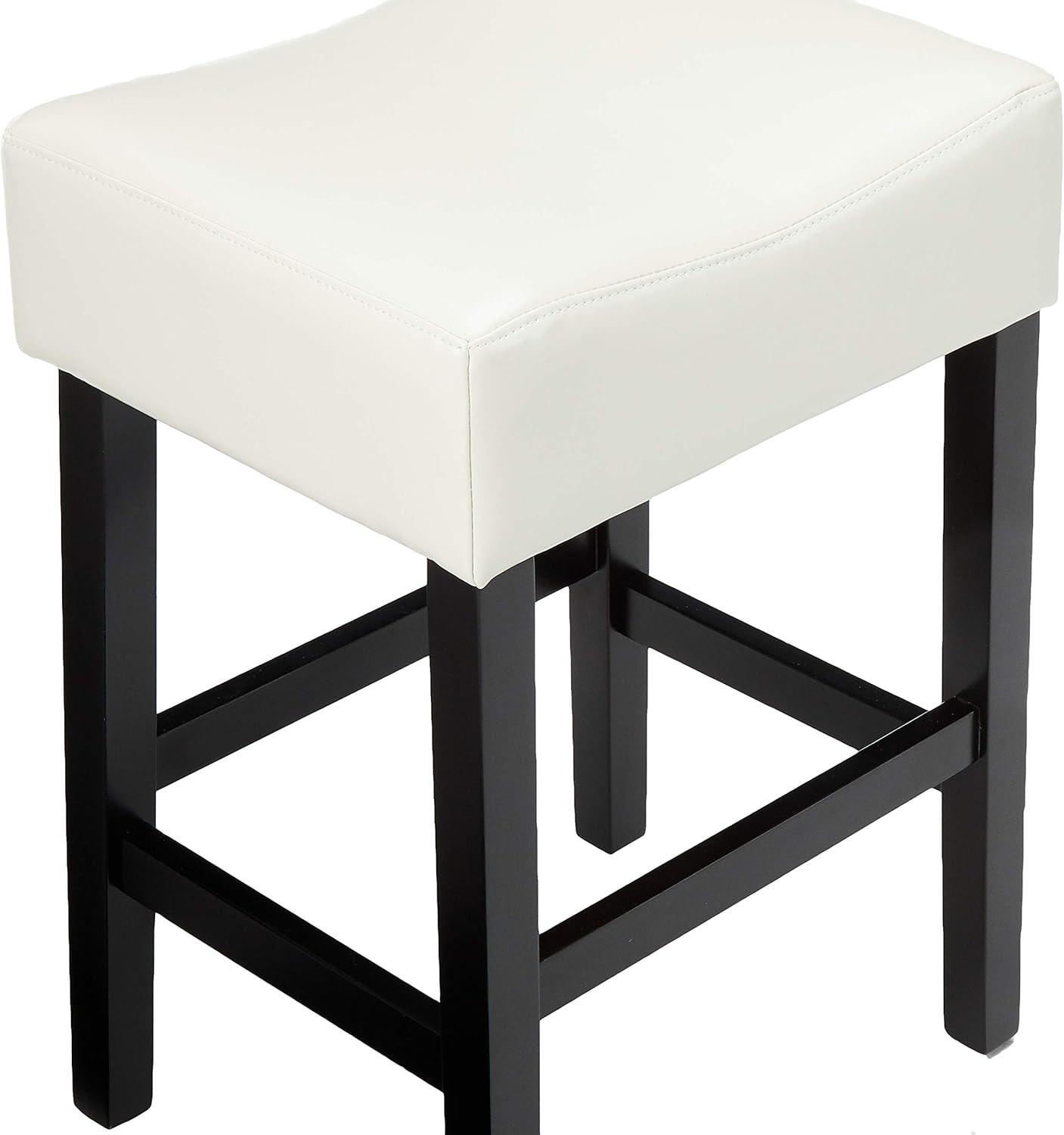 image:imageChristopher Knight Home Lopez Backless Leather Counter Stools 2Pcs Set Ivory
