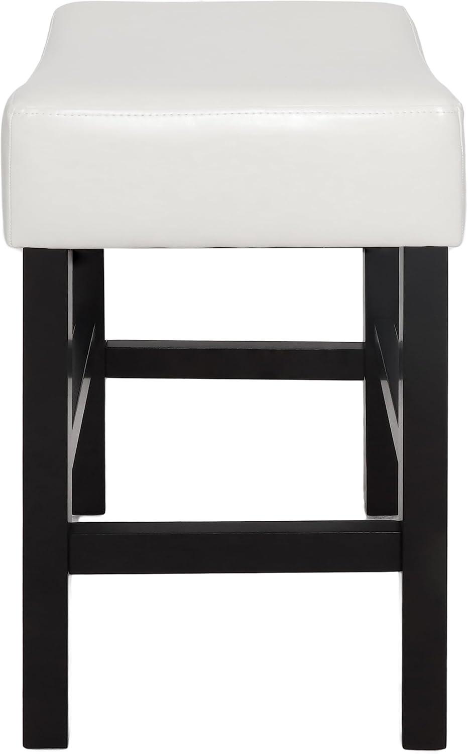 image:imageChristopher Knight Home Lopez Backless Leather Counter Stools 2Pcs Set Ivory