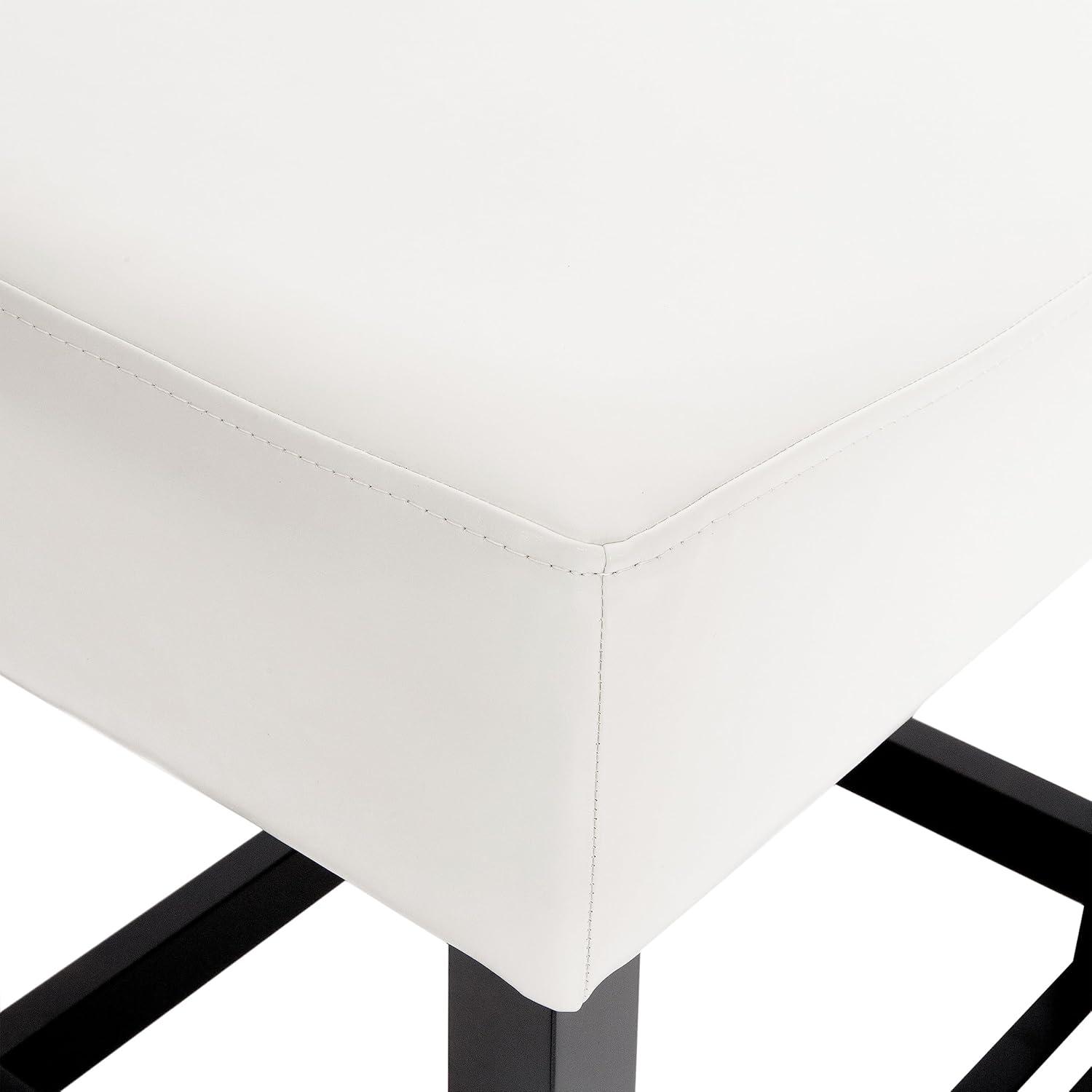 image:imageChristopher Knight Home Lopez Backless Leather Counter Stools 2Pcs Set Ivory