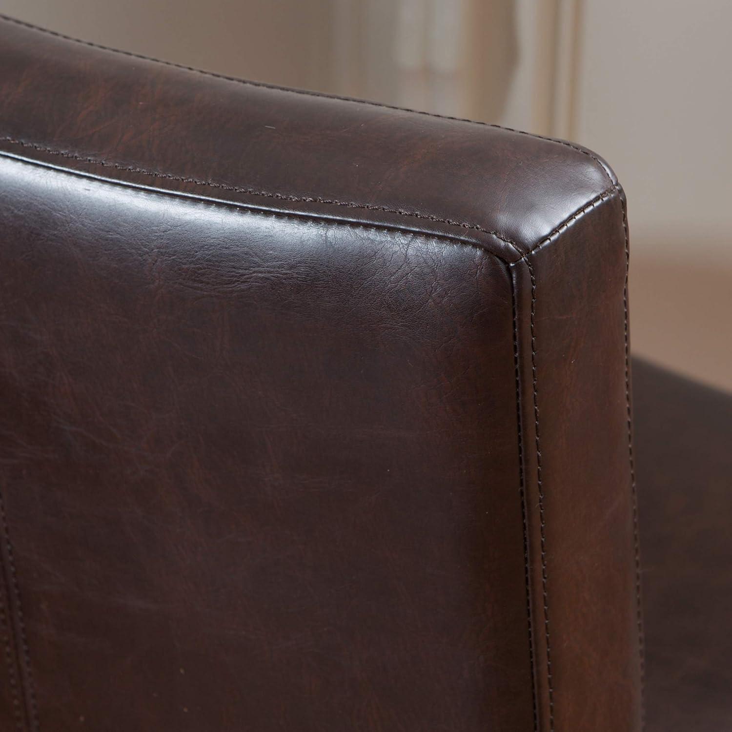 image:imageChristopher Knight Home Lopez Leather Bar Stools 2Pcs Set Brown