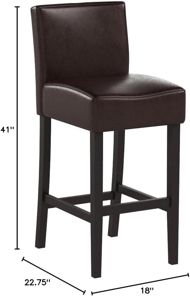 image:imageChristopher Knight Home Lopez Leather Bar Stools 2Pcs Set Brown