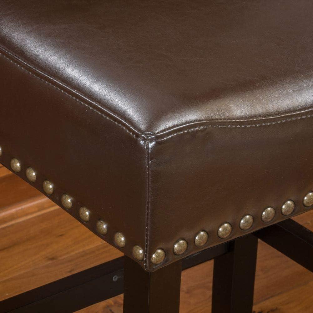 image:imageChristopher Knight Home Louigi Backless Leather Barstools 2Pcs Set Brown