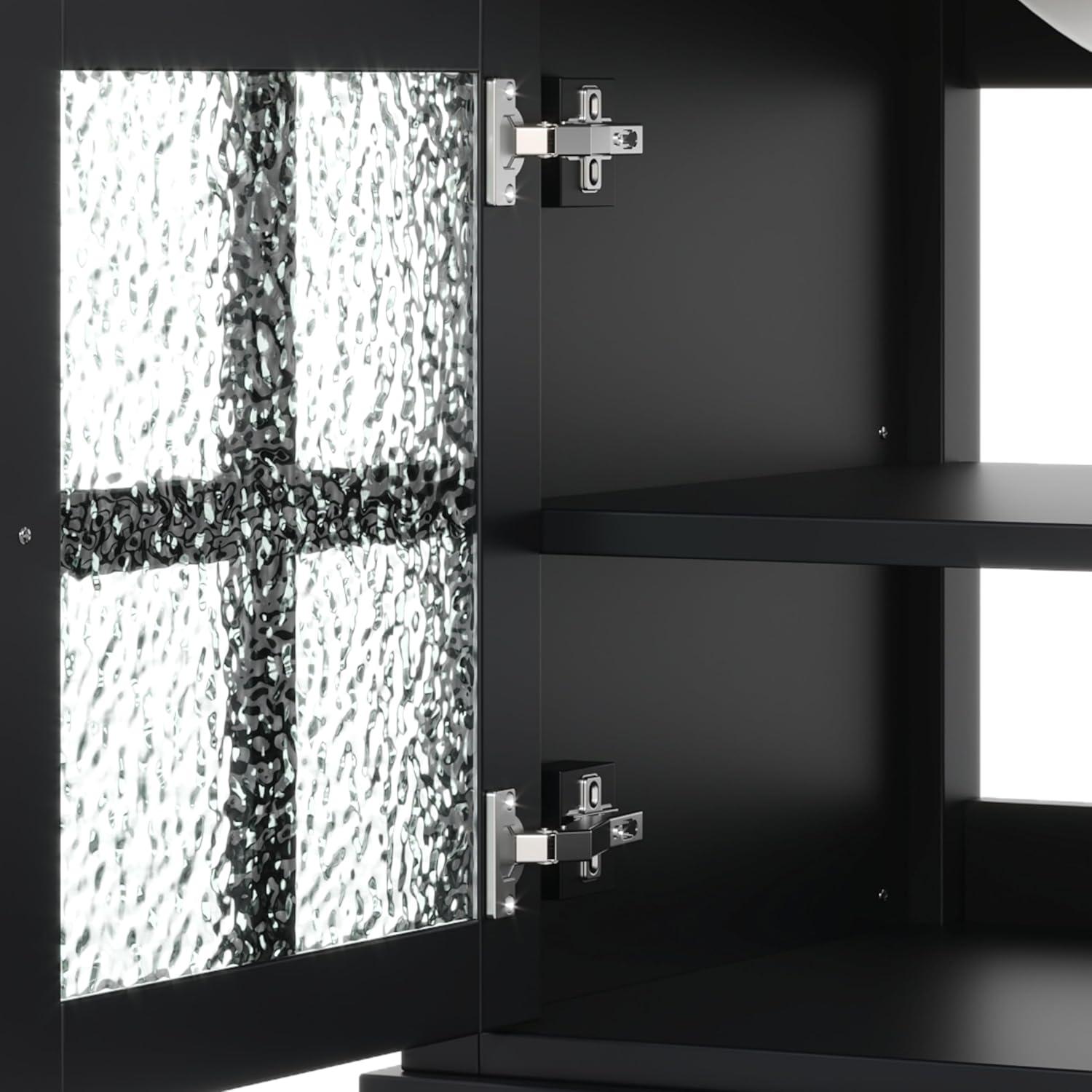 image:imageChristopher Knight Home Narrot Modern 36 Bathroom Vanity with Ceramic Sink Wooden Bathroom Vanity Organizer with Adjustable Shelf Soft Closing Door Bathroom Storage Cabinet BlackBlack