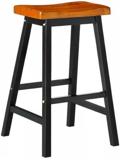 image:imageChristopher Knight Home Pomeroy 29 Saddle Stools 2Pcs Set Walnut Black