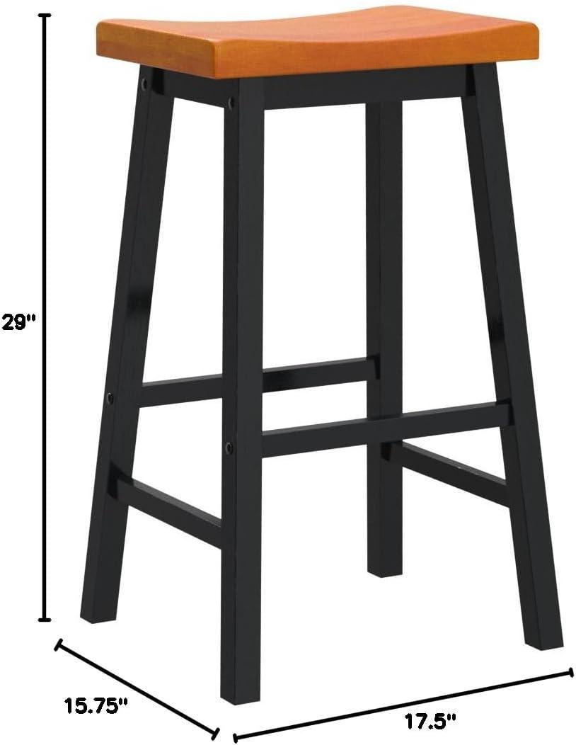 image:imageChristopher Knight Home Pomeroy 29 Saddle Stools 2Pcs Set Walnut Black