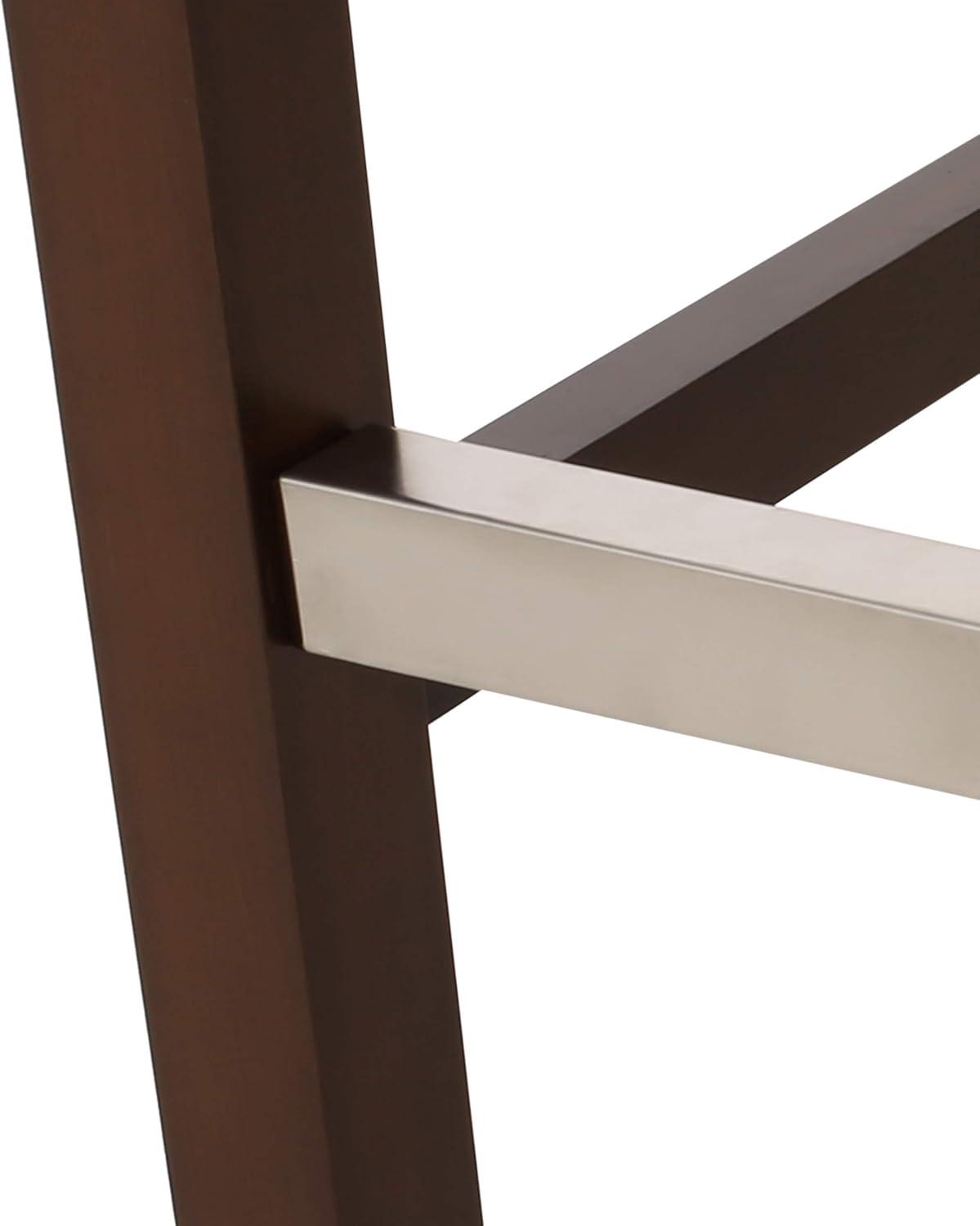 image:imageChristopher Knight Home Spencer Contemporary Wingback Barstools Set of 2 Dark Brown and Espresso Faux LeatherBeige and Espresso