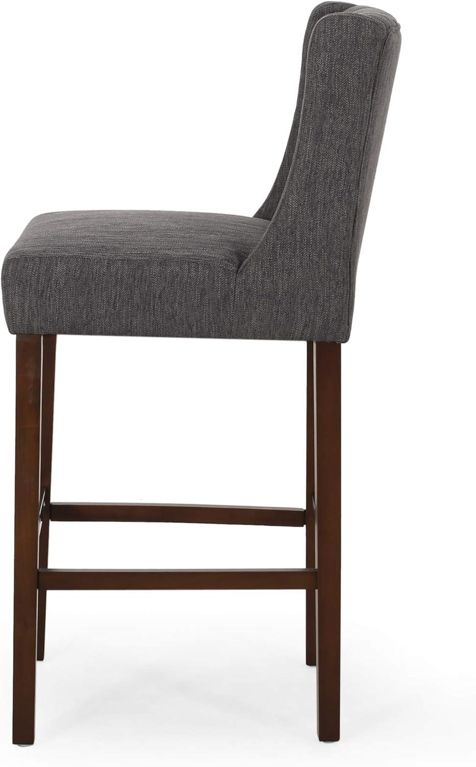 image:imageChristopher Knight Home Spencer Contemporary Wingback Barstools Set of 2 Dark Brown and Espresso Faux LeatherCharcoal and Espresso