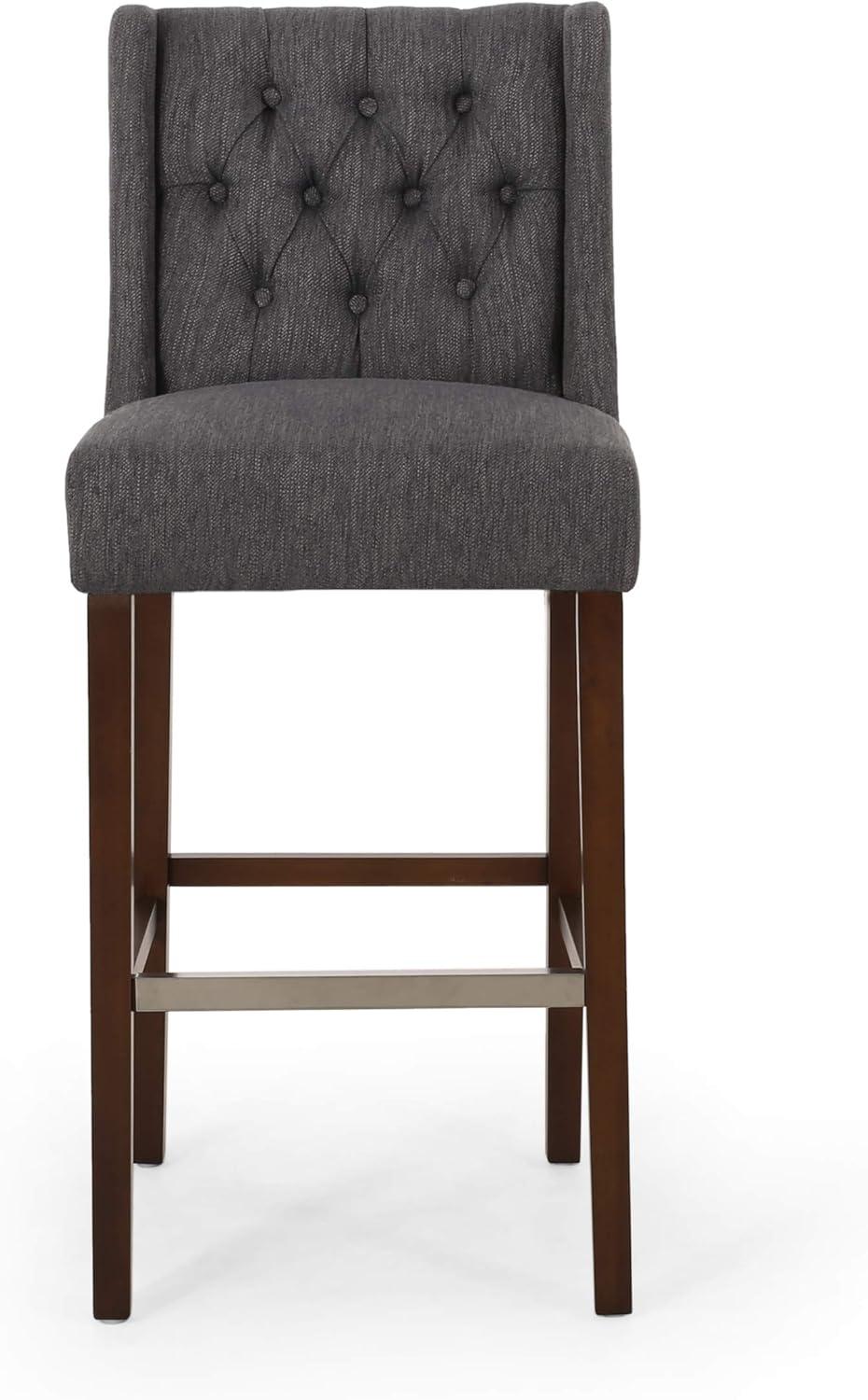 image:imageChristopher Knight Home Spencer Contemporary Wingback Barstools Set of 2 Dark Brown and Espresso Faux LeatherCharcoal and Espresso