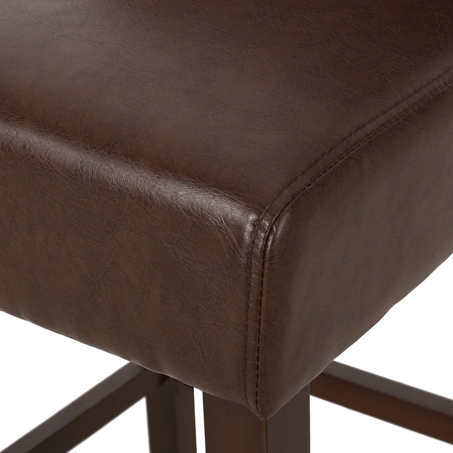 image:imageChristopher Knight Home Spencer Contemporary Wingback Barstools Set of 2 Dark Brown and Espresso Faux LeatherDark Brown and Espresso