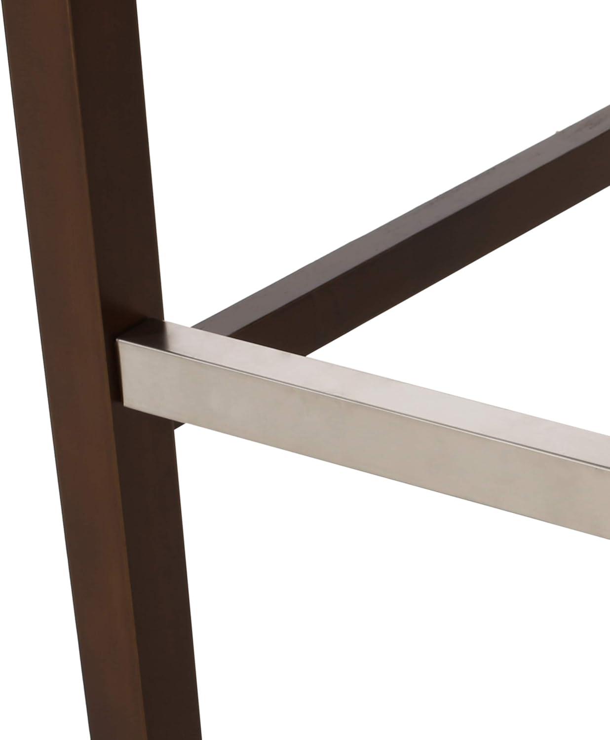 image:imageChristopher Knight Home Spencer Contemporary Wingback Barstools Set of 2 Dark Brown and Espresso Faux LeatherDark Brown and Espresso
