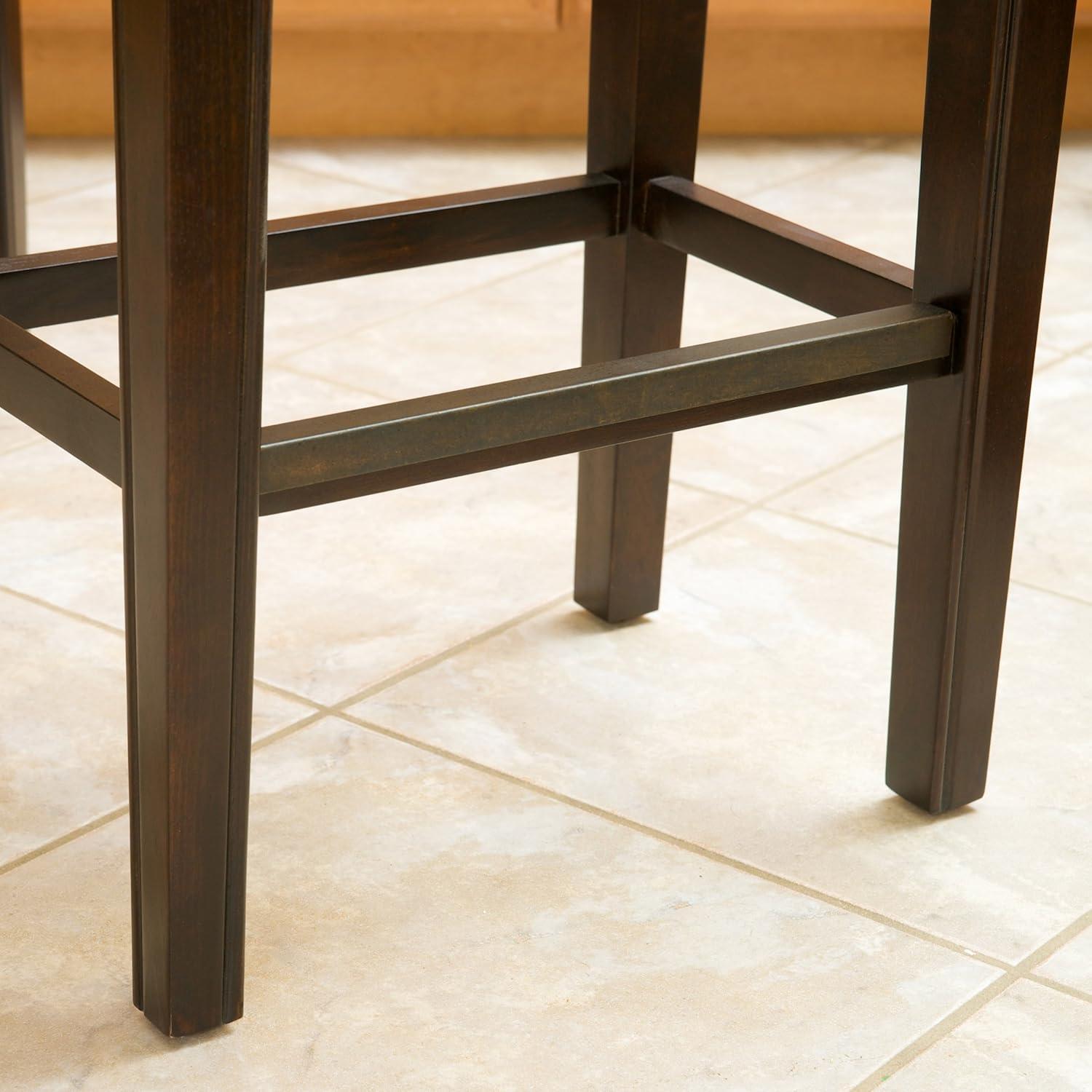 image:imageChristopher Knight Home Transitional Brown Leather Counter Stools Set of 2