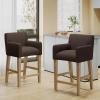 Christopher Knight Home Armga Upholstered 26 inch Counter Stools – Brown/Weathered Natural (Set of 2)