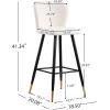 Christopher Knight Home Boaz 29.92″H Barstools Set of 2, Counter Stools, Boucle Upholstered Counter Height Bar Chairs, Comfy Bistro Stool, Kitchen Chairs, Barstool for Home Bar, Kitchen Counter, White