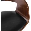Christopher Knight Home Clyo Upholstered Swivel Barstool – Midnight Black/Walnut(Midnight Black + Chrome + Walnut)