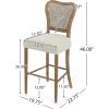 Christopher Knight Home Collda Modern Upholstered Barstools, Wicker Backrest, Vintage Classic Style for Home Bar, Living Room, Kitchen Counter (Set of 2), Dark Brown+Beige