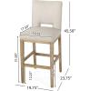 Christopher Knight Home Coloma Upholstered 31 Inch Barstools – Wheat/Weathered Natural (Set of 2)