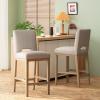 Christopher Knight Home Coloma Upholstered 31 Inch Barstools – Wheat/Weathered Natural (Set of 2)