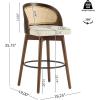 Christopher Knight Home Como Set of 2 Wood Counter Stools, Faux Leather Bar Chairs Kitchen Stools, Comfy Counter Height Bar Stool Seating for Island, 23.75”Seat Height, Beige + Walnut(Beige + Walnut)