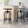 Christopher Knight Home Farmdale Adjustable Swivel Barstools – Firwood – Antique Natural/Pewter (Set of 2)