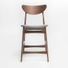 Christopher Knight Home Gavin Counter Chairs, 2-Pcs Set, Textile, Dark Grey / Walnut Finish(Chairs)