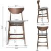Christopher Knight Home Gavin Counter Chairs, 2-Pcs Set, Textile, Dark Grey / Walnut Finish(Chairs)