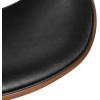 Christopher Knight Home Jakin Upholstered Swivel Barstool – Dark Brown/Walnut(Midnight Black + Chrome + Walnut)