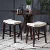 Christopher Knight Home Kainu Counter Stool, Brown + Dark Brown(Beige + Dark Brown)