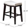 Christopher Knight Home Kainu Counter Stool, Brown + Dark Brown(Beige + Dark Brown)