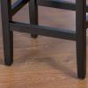 Christopher Knight Home Lisette Backless Leather Counter Stools, 2-Pcs Set, Black