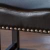 Christopher Knight Home Lisette Backless Leather Counter Stools, 2-Pcs Set, Black