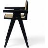 Christopher Knight Home Loftia Minimalist Barstool Set of 2, Modern Bar Stools with Cane Seat Rubberwood Frame, Bistro Chairs Kitchen Stools, Comfy Seating for Island, 27”Seat Height, Black+Natural(Black+natural)