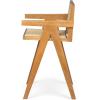 Christopher Knight Home Loftia Minimalist Barstool Set of 2, Modern Bar Stools with Cane Seat Rubberwood Frame, Bistro Chairs Kitchen Stools, Comfy Seating for Island, 27”Seat Height, Black+Natural(Natural)