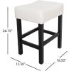 Christopher Knight Home Lopez Backless Leather Counter Stools, 2-Pcs Set, Ivory